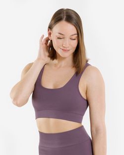 Vilgain Seamless Ribbed Bra S/M plum