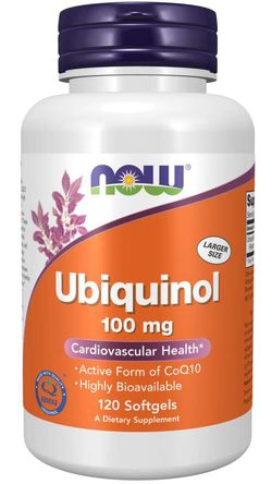 NOW® Foods NOW Ubiquinol, Kaneka, 100mg, 120 softgel kapslí