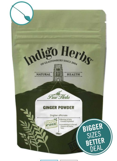 Indigo Herbs Organic Ginger Powder, zázvor v prášku, 100 g