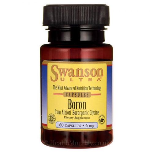 Swanson Boron from Albion Boroganic Glycine (Bor glycinát), 6 mg, 60 kapslí