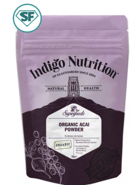 Indigo Herbs Acai Powder (100% čistý), 50 g GB-ORG-04 certifikát