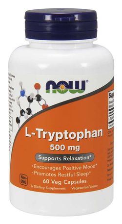 NOW® Foods NOW L-Tryptofan 500 mg, 60 rostlinných kapslí