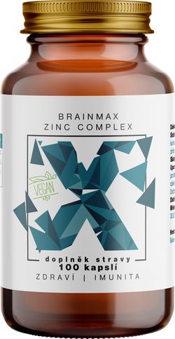 Votamax BrainMax Zinc Complex, Zinek, Selen, Měď a Kurkuma, 100 rostlinných kapslí
