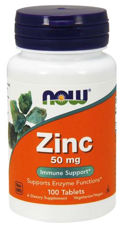 NOW® Foods NOW Zinc (zinek glukonát), 50 mg, 100 tablet