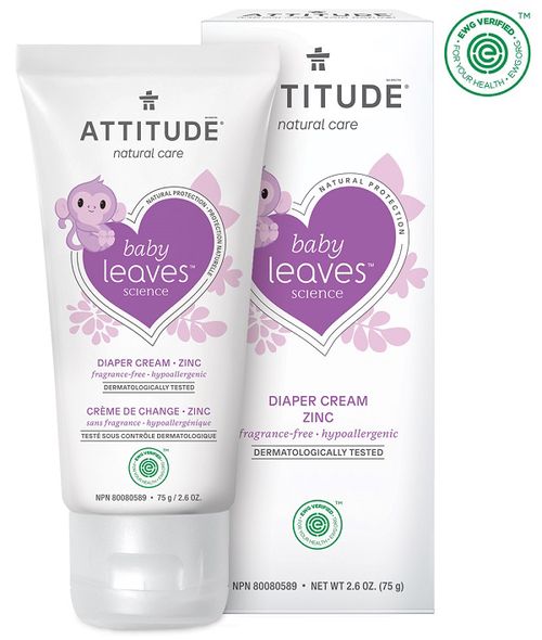 Attitude - Zinkový krém na opruzeniny - Baby leaves bez vůně, 75ml