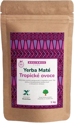Votamax BrainMax Pure Organic Yerba Maté - Tropické ovoce, 1000 g