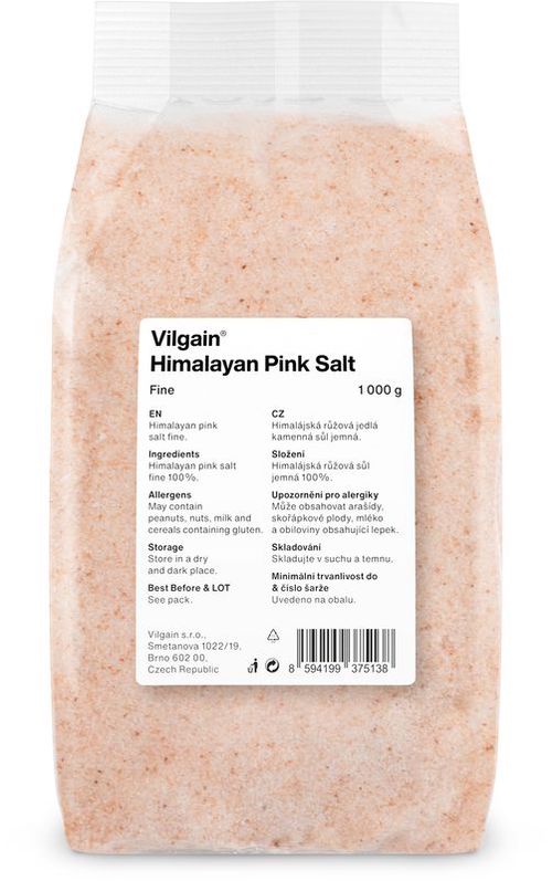 Vilgain Himalájská sůl růžová jemná 1000 g