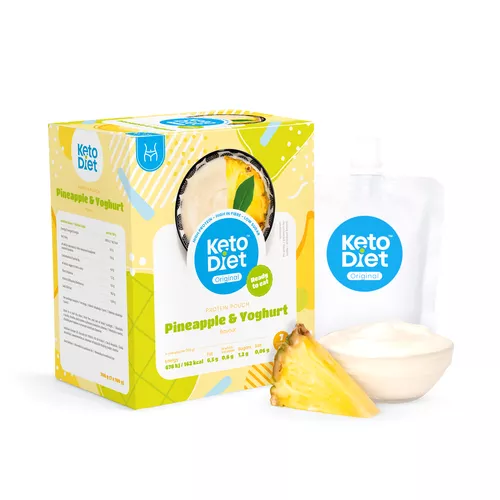 KetoDiet Proteinová kapsička – příchuť ananas a jogurt (7 porcí)