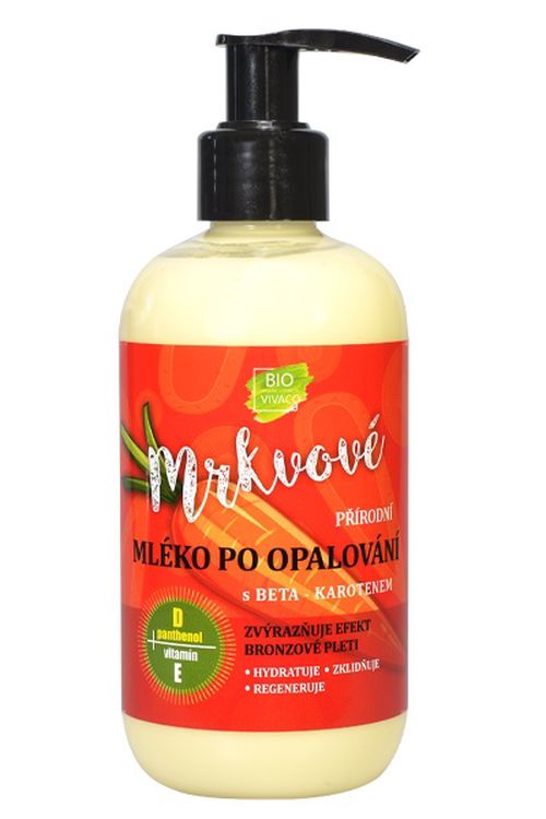 VIVACO 100% Přírodní tělové mléko po opalování s mrkvovým extraktem