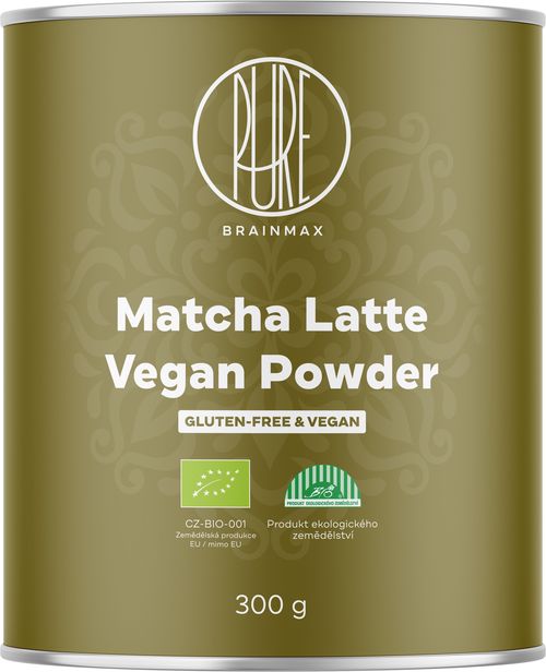 BrainMax Pure Matcha Latte Vegan, BIO, 300 g *CZ-BIO-001 certifikát