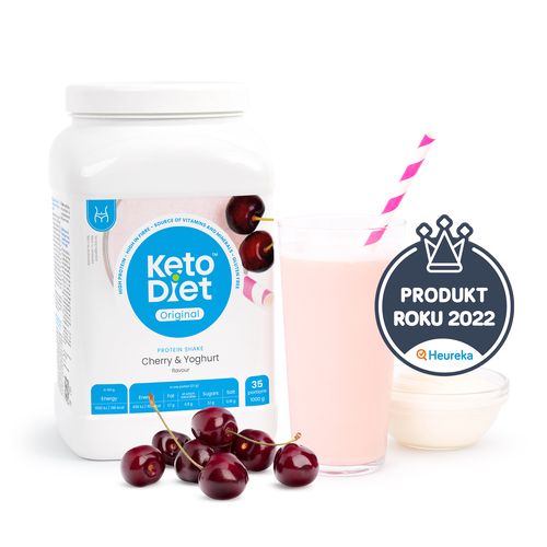 KetoDiet Proteinový nápoj – příchuť višeň a jogurt (35 porcí)