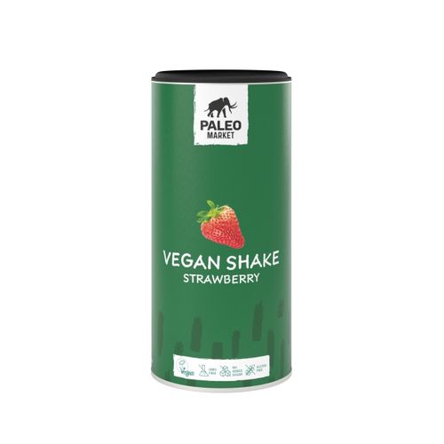 Paleo Market Veganský koktejl / Vegan Shake jahoda 450 g