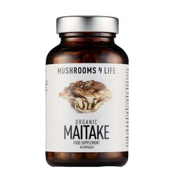 MUSHROOMS 4 LIFE Bio Maitake (Trsnatec lupenitý) - biomasa a plodnice v kapslích