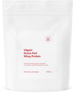 Vilgain Grass-Fed Whey Protein jahodový milkshake 1000 g