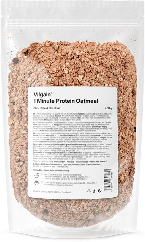 Vilgain Minutová proteinová ovesná kaše čokoláda a lískový oříšek
