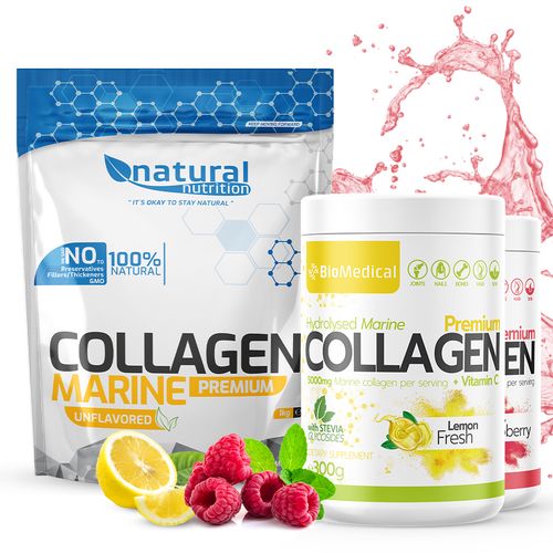 Collagen Premium - Hydrolyzovaný rybí kolagen 300g Juicy Raspberry