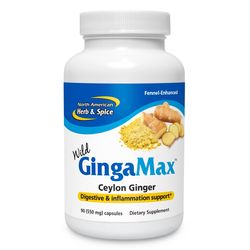 North American Herb & Spice | Sušený cejlonský zázvor - GingaMax - 90 ks