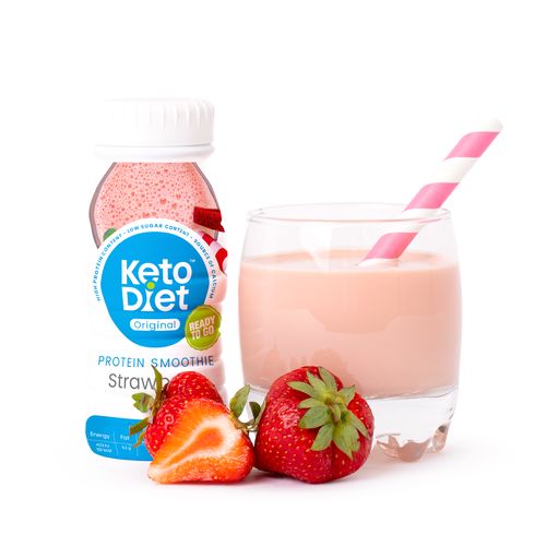 Keto smoothie Jahoda (200 ml – 1 porce) od KetoDiet