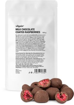 Vilgain Lyofilizované maliny v mléčné čokoládě 100 g