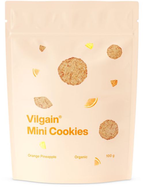 Vilgain Mini Cookies BIO Pomeranč a ananas 100 g