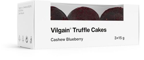 Vilgain Truffle Cakes BIO kešu a borůvky 45 g (3 x 15 g)