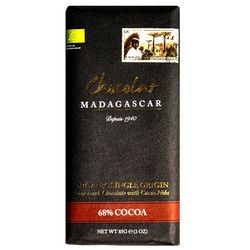 Chocolat Madagascar | 68% BIO tmavá čokoláda + Cacao Nibs - 85 g