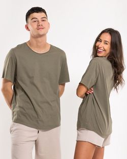 Vilgain Organic Raw Edge Tee M agave