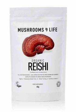 MUSHROOMS 4 LIFE Bio Reishi ( Lesklokorka lesklá) - biomasa a plodnice v prášku