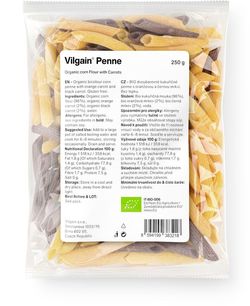Vilgain Penne těstoviny BIO kukuřičné s mrkví 250 g