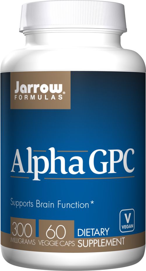 Jarrow Formulas Jarrow Alpha GPC (L-alfa-glyceryl fosforyl cholin), 300 mg, 60 rostlinných kapslí