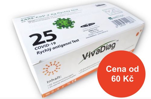 VIVA DIAG Antigenní test NEINVAZIVNÍ z kraje nosu (i pro děti) - sada 25 ks