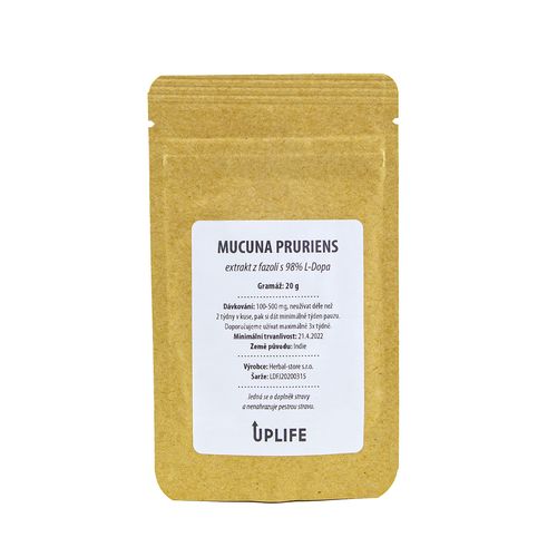 Mucuna pruriens 20 g (Certifikovaný extrakt z fazolí Mucuna Pruriens s obsahem L-DOPA 98 %)