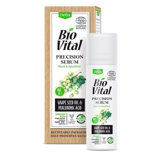 Certifikované Bio sérum na obličej, krk a dekolt 55+ BioVital DeBa 30 ml