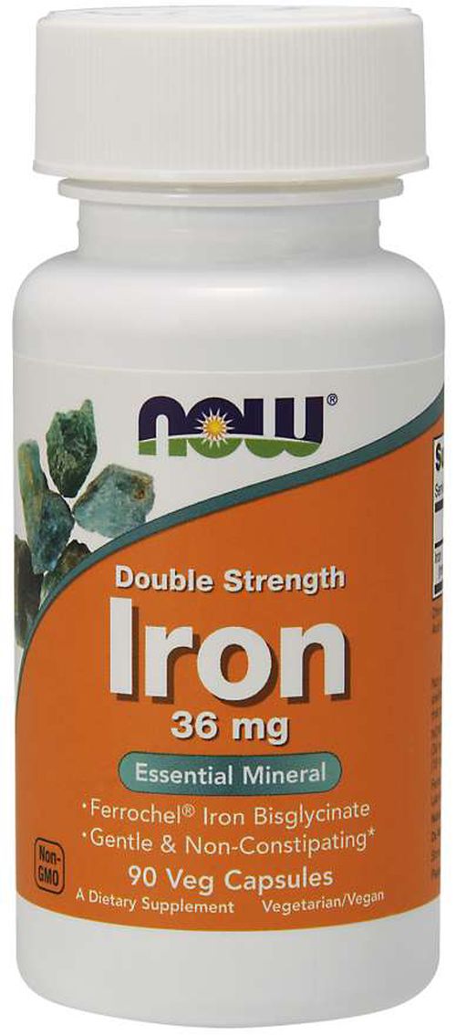 NOW® Foods NOW Iron Bisglycinate Double Strenght, železo chelát