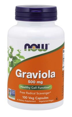 NOW® Foods NOW Graviola - Láhevník ostnitý, 500 mg, 100 rostlinných kapslí