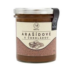 NATU - Arašídový krém s hořkou čokoládou, 300 g