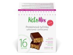 KetoMix Proteinové tyčinky s příchutí jahody 16 x 40 g