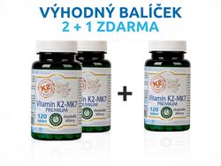 Bio Detox 2x Vitamín K2 120 tbl + 1x vitamín K2 120 tbl ZDARMA