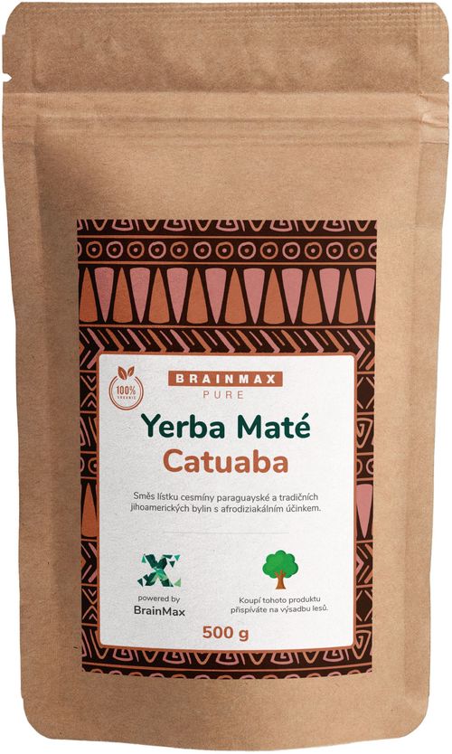 Votamax BrainMax Pure Organic Yerba Maté - Catuaba, 500 g
