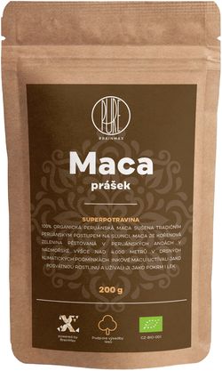 BrainMax Pure Maca želatinovaná BIO prášek, 150 g *CZ-BIO-001 certifikát