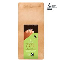 Cafédirect - BIO Peru Reserve SCA 82 zrnková káva s tóny oříšků a kakaa, 1000g