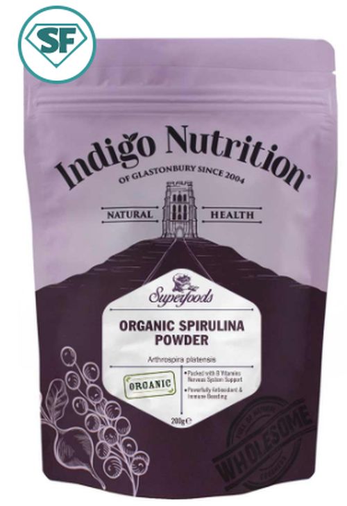Indigo Herbs Organic Spirulina Powder, spirulina v prášku, 200 g GB-ORG-04 certifikát
