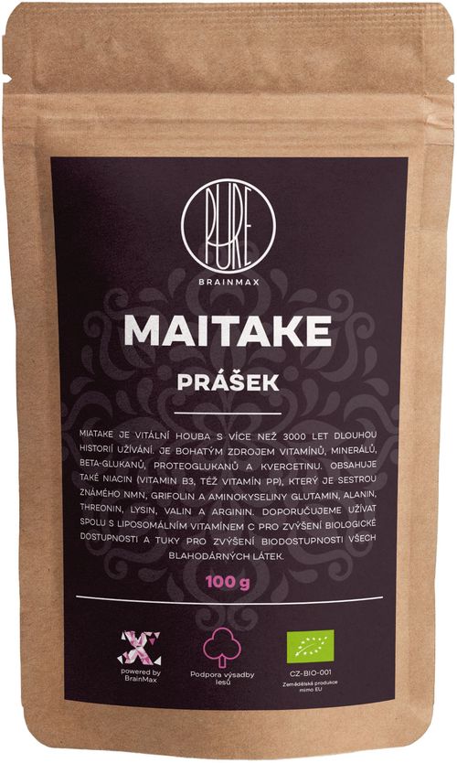 BrainMax Pure Maitake prášek, 100g *CZ-BIO-001 certifikát