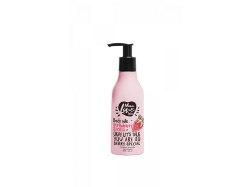 Bisou - Bio MonoLove - Vyživující tělové mléko, Jahoda-Sicilia, 200 ml