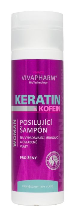 VIVACO Keratinový šampon na vlasy s kofeinem VIVAPHARM 200ml