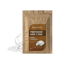 Protein&Co. Proteinové kaše s chia 480 g – 4 příchutě Příchuť 1: kokos s mandlí, Váha: 480 g