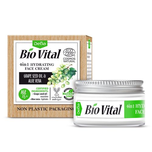 Hydratační krém na obličej s aloe vera 4v1 25+ BioVital DeBa 50 ml