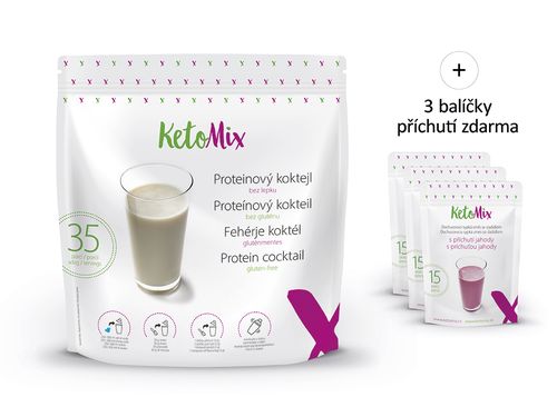 Proteinový koktejl KetoMix 1050 g (35 porcí) 1. příchuť koktejlu: banán, 2. příchuť koktejlu: banán, 3. příchuť koktejlu: čokoláda