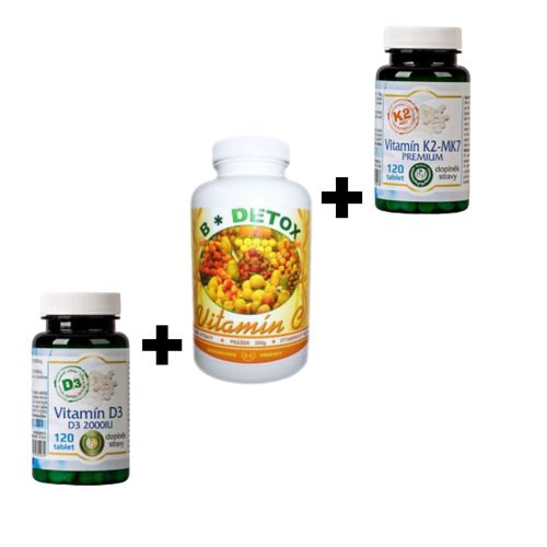 Zvýhodněný balíček Vitamínů C + K2 + D3