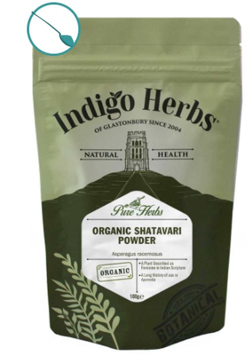 Indigo Herbs Organic Organic Shatavari Powder (Asparagus racemosus), prášek z chřestu,100 g